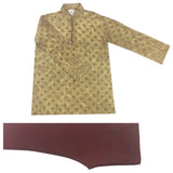 Krishna Mehta Olive Kurta Set With A Paisley Print