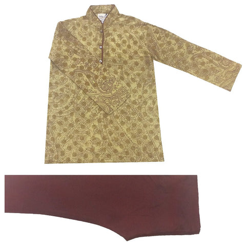 Krishna Mehta Olive Kurta Set With A Paisley Print