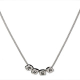 Charm Necklace in 925 Sterling Silver <br> <span style="font-size: 11px; font-family:Helvetica,Arial,sans-serif;">Alphabet Charm Necklace</span>
