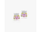 925 Sterling Silver A Princess I Am Earrings <br> Pop Art Silver Collection