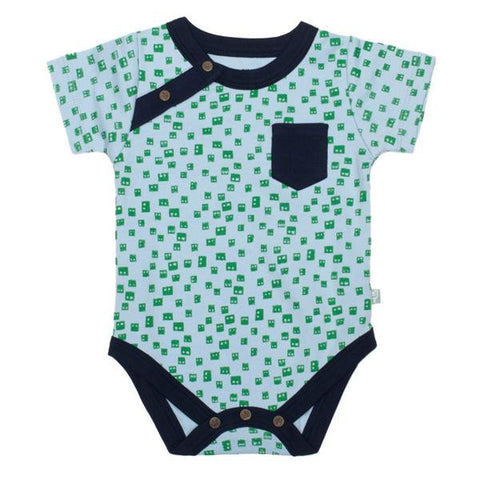 Robot Heads - S/S Bodysuit <br> 100% Organic, Non Toxic