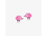 925 Sterling Silver Baby Pink Hedgehogs Earrings <br> Pop Art Silver Collection
