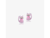 925 Sterling Silver Blushing Kitty(Small) Earrings <br> Pop Art Silver Collection