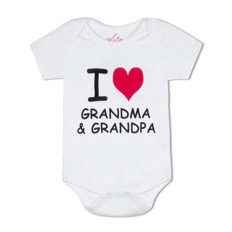 I Heart Grandma & Grandpa <br> Organic Cotton Onesie