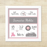 Birth Statistics Frame <br> Our Little Lady