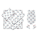 Layette Set with Baby Bodysuit & Booties <br> Bear On The Cycle <br> <span style="font-size: 11px; font-family:Helvetica,Arial,sans-serif;">Cotton Flannel, Can Be Personalised</span>