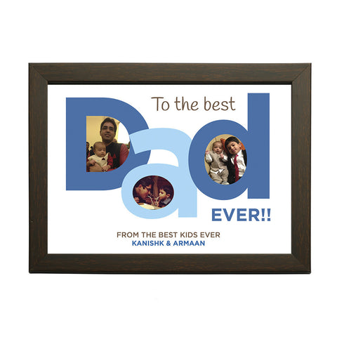 "Best Dad Ever" Personalised Photo Frame