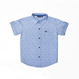 Blue Dobby Boys Shirt