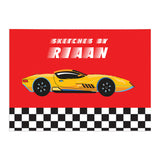 Personalised Sketch Book <br> Racing Car