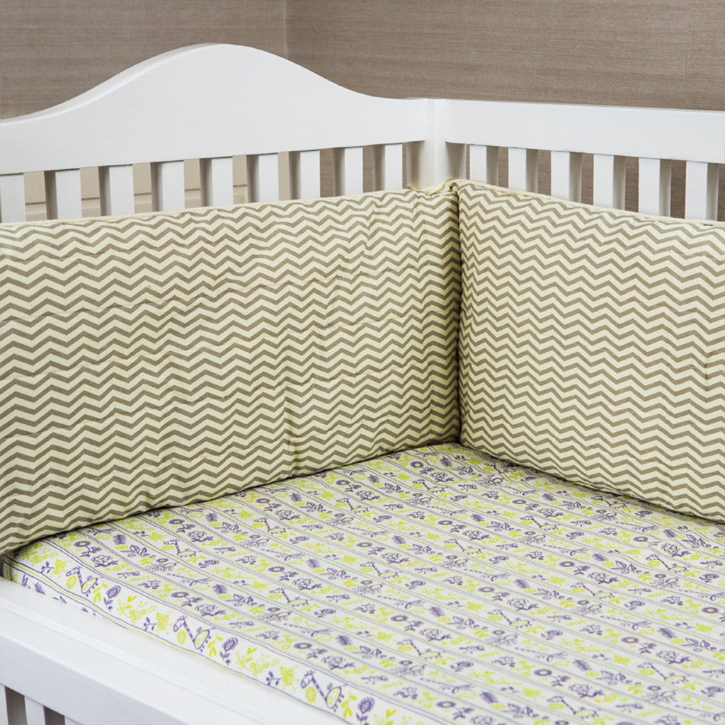 Cot Bumper <br> Herringbone