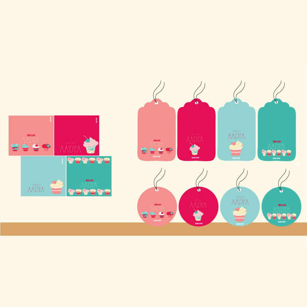 Gift Tag Set <br/>Cupcake Theme