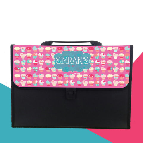 Personalised Folder <br/>Cupcake Theme