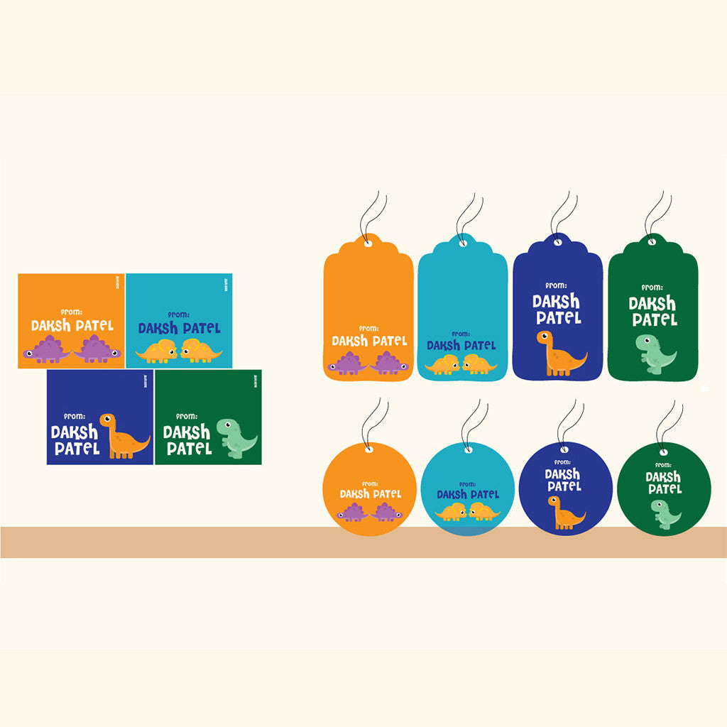 Gift Tag Set <br/>Dino Theme