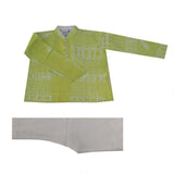 Krishna Mehta Green Kurta Set with Tie Dye Effect