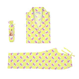Adult Pyjama Set-Notched Collar <br> Elephant with Balloons <br> <span style="font-size: 11px; font-family:Helvetica,Arial,sans-serif;">Can Be Personalised</span>