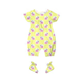 Layette Set with Short-Legged Romper & Booties <br> Elephant with Balloons <br> <span style="font-size: 11px; font-family:Helvetica,Arial,sans-serif;">Can Be Personalised</span>