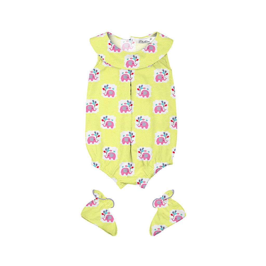 Layette Set with Baby Bodysuit & Booties <br>Elephant with Balloons <br> <span style="font-size: 11px; font-family:Helvetica,Arial,sans-serif;">Can Be Personalised</span>
