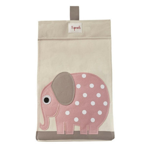 3 Sprouts Pink Elephant Diaper Stacker