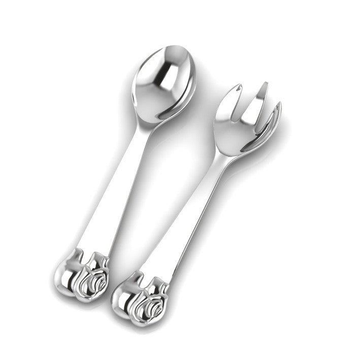 Sterling Elephant Spoon/Fork Set