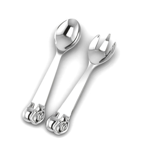 Sterling Elephant Spoon/Fork Set