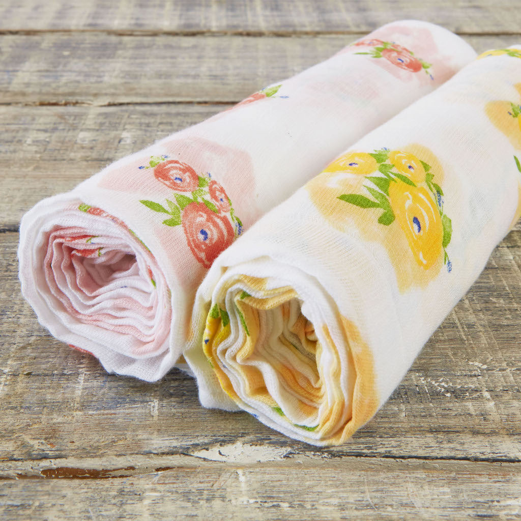 Bamboo Swaddle Set -  Enchanted Garden