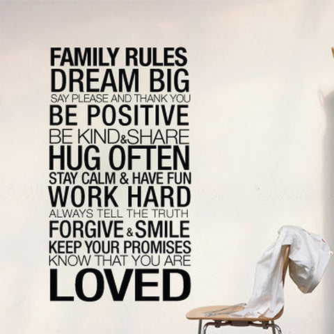 Chalkboard Wall Sticker <br> Family Rules