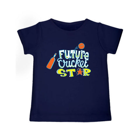 Future Cricket Star <br> Organic Cotton Tees for Toddlers, Can be Personalised