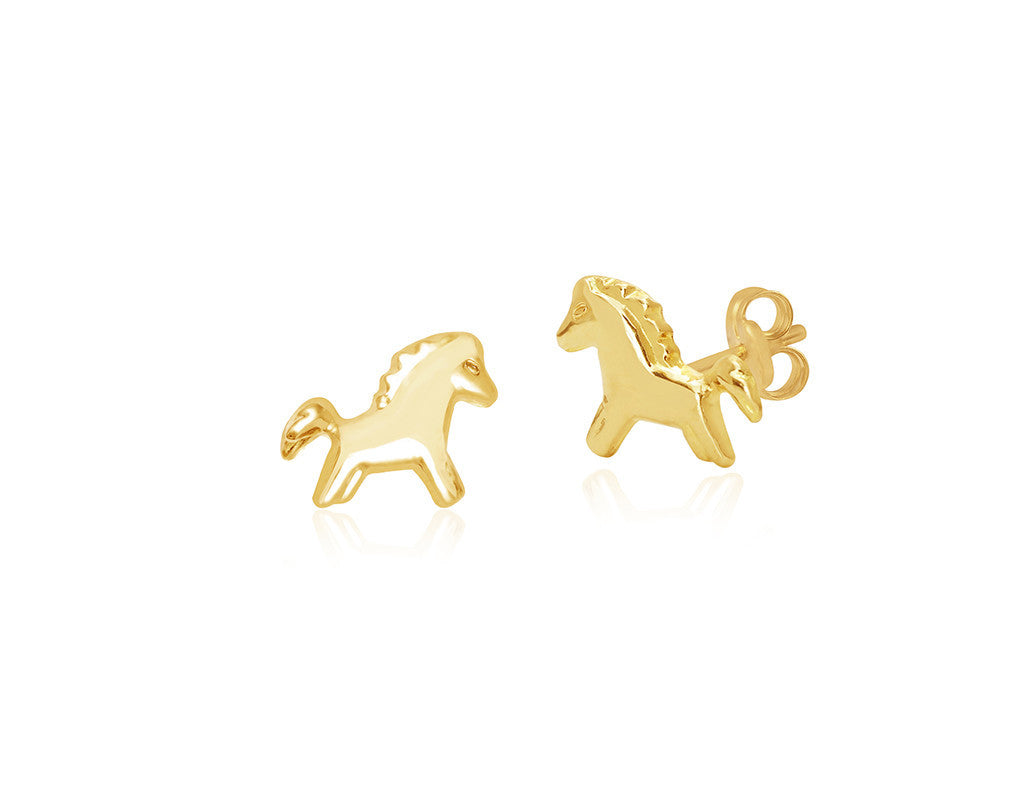 18K Gold My Little Pony Earrings <br> Pugs & Paws Collection