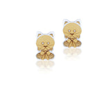 18K Gold Little Kitty Earrings <br> Pugs & Paws Collection