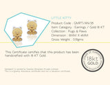 18K Gold Little Kitty Earrings <br> Pugs & Paws Collection