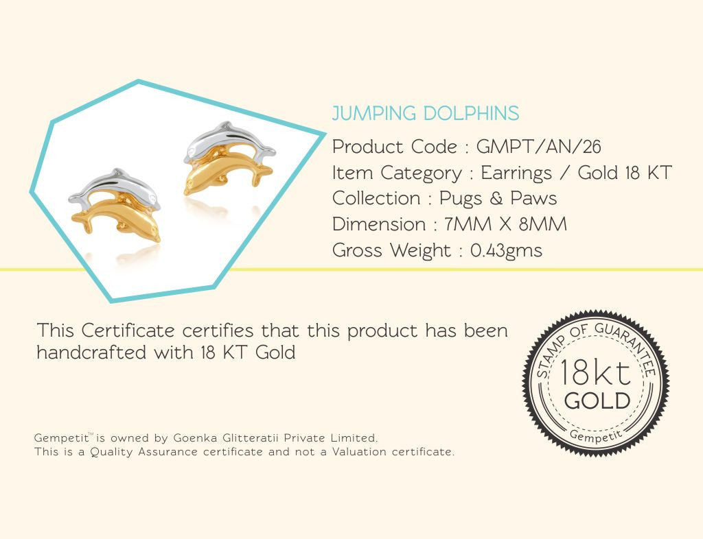 Jumping Dolphin Earrings <br> Pugs & Paws Collection