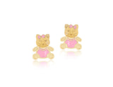 18K Gold Kitty Kat Earrings <br> Pugs & Paws Collection