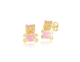 18K Gold Kitty Kat Earrings <br> Pugs & Paws Collection