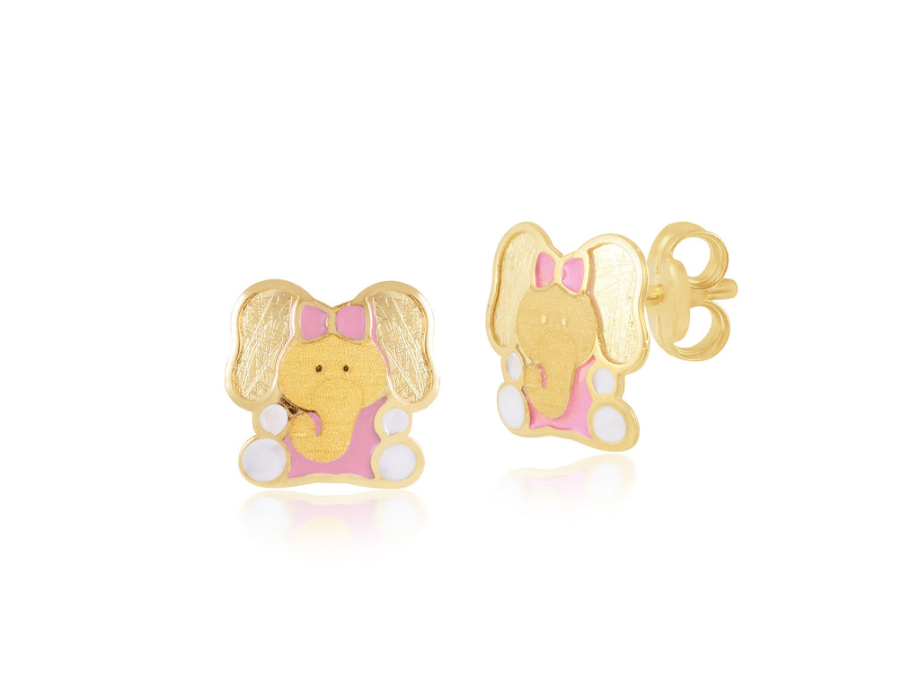 18K Gold Little Ellie Earrings <br> Pugs & Paws Collection