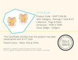 18K Gold Little Ellie Earrings <br> Pugs & Paws Collection