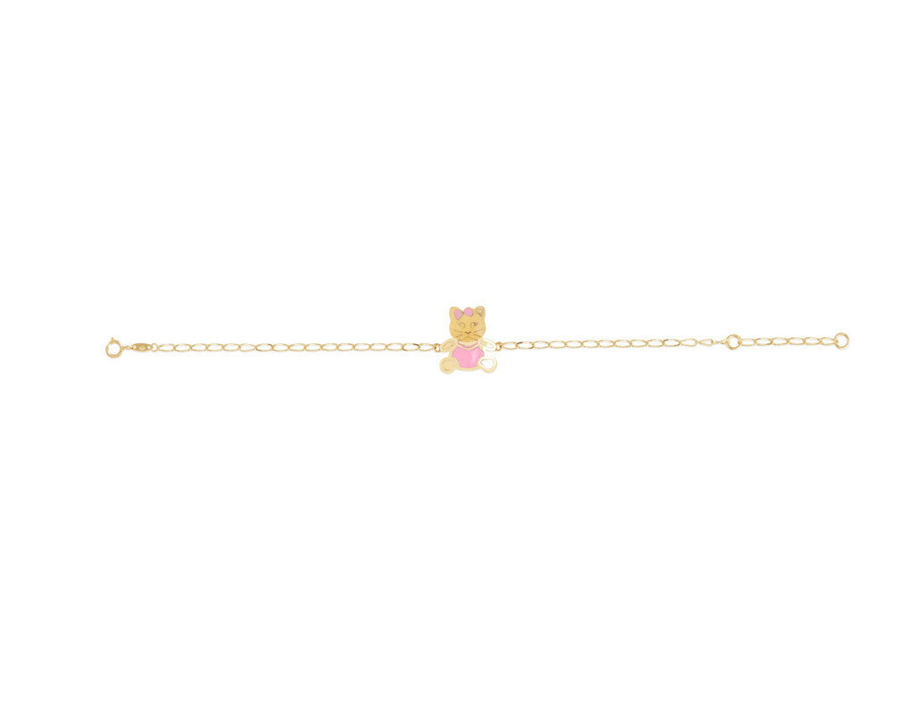 18K Gold Kitty Kat Bracelet <br> Pugs & Paws Collection