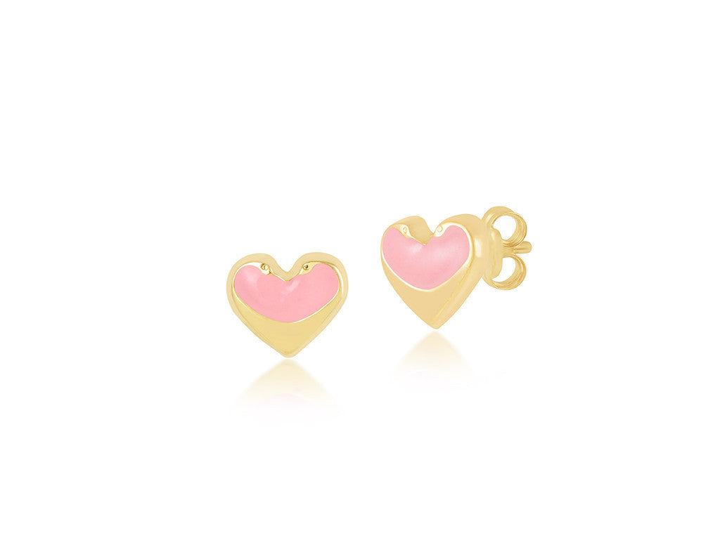 18K Gold Heart Earrings - Fine Jewellery - My Baby Babbles