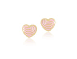 18K Gold Spiral Heart Earrings <br> Young at Art
