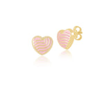 18K Gold Spiral Heart Earrings <br> Young at Art