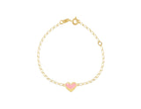 18K Gold Heart Bracelet - Fine Jewellery - My Baby Babbles