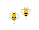 18K Gold Bee-ing Yellow Earrings <br> Bows & Ties Collection