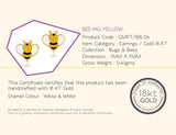 18K Gold Bee-ing Yellow Earrings <br> Bows & Ties Collection
