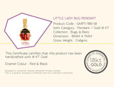 18K Gold Little Lady Bug Pendant <br> Bugs & Bees Collection