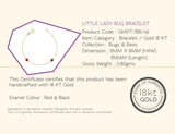 18K Gold Little Lady Bug Bracelet <br> Bugs & Bees Collection