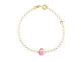 18K Gold Pink As A Lady Bug Bracelet <br> Bugs & Bees Collection