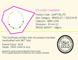 18K Gold Bracelet It's a Boy!! Nazariya <br> Baby Love Collection