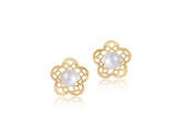 18K Gold Flower Power Earrings for Infants <br> Le Fleur Collection
