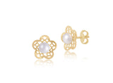 18K Gold Flower Power Earrings for Infants <br> Le Fleur Collection