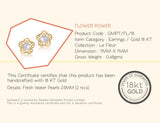 18K Gold Flower Power Earrings for Infants <br> Le Fleur Collection