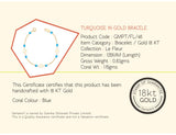 18K Gold Turquoise Bracelet <br> Le Fleur Collection